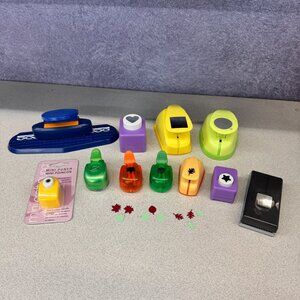 Lot of 11 Assorted Craft Paper Punches Set - Shapes Include Leaf Heart & More